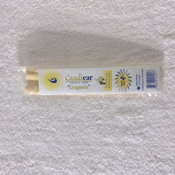 Candlear Handmade Bees Wax Cotton Wick Ear Candles x4 - Picture 2 of 8